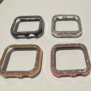 Watch Protectors for 44mm Apple Watch. 4 multi cover with Bling